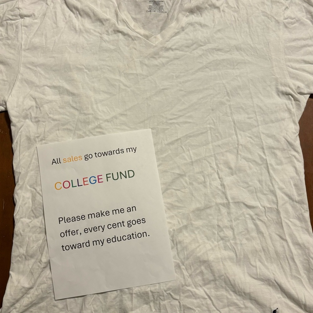 Ralph Lauren White V-Neck T-Shirt
